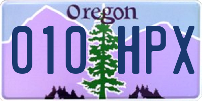 OR license plate 010HPX