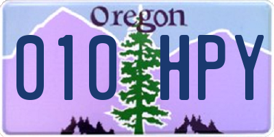 OR license plate 010HPY