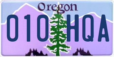 OR license plate 010HQA
