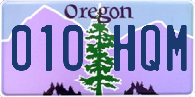 OR license plate 010HQM