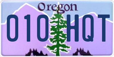 OR license plate 010HQT