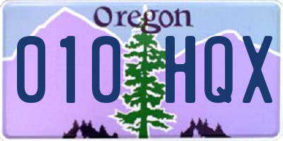 OR license plate 010HQX