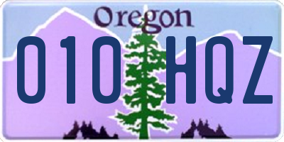 OR license plate 010HQZ