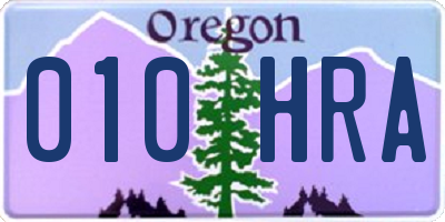 OR license plate 010HRA