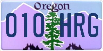 OR license plate 010HRG