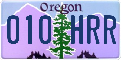 OR license plate 010HRR