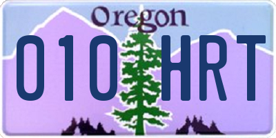 OR license plate 010HRT