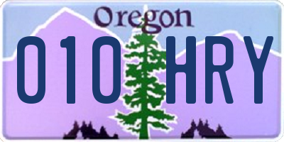 OR license plate 010HRY