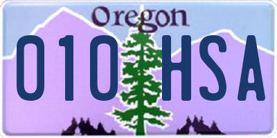 OR license plate 010HSA
