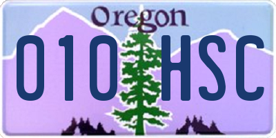 OR license plate 010HSC