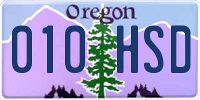 OR license plate 010HSD