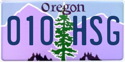 OR license plate 010HSG