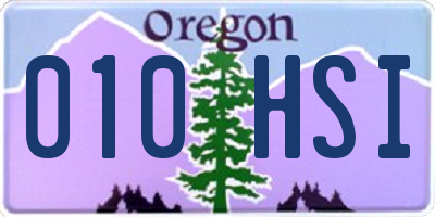 OR license plate 010HSI