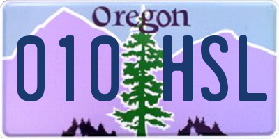 OR license plate 010HSL