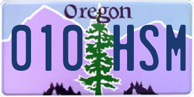 OR license plate 010HSM
