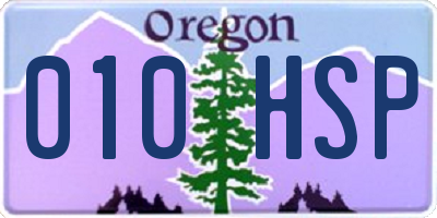 OR license plate 010HSP