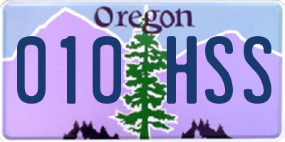 OR license plate 010HSS