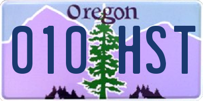 OR license plate 010HST