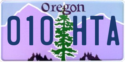 OR license plate 010HTA