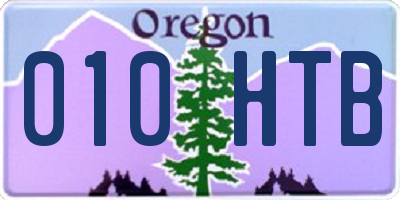 OR license plate 010HTB