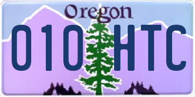 OR license plate 010HTC