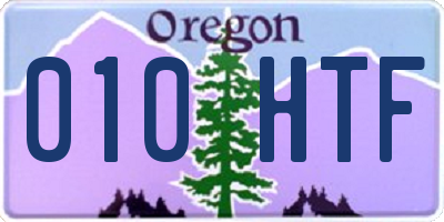 OR license plate 010HTF
