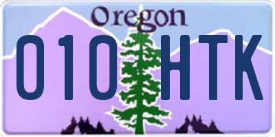 OR license plate 010HTK