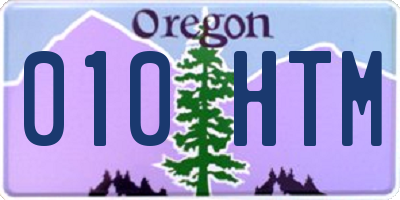 OR license plate 010HTM
