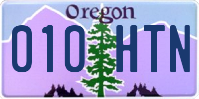 OR license plate 010HTN