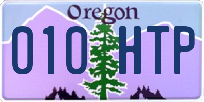 OR license plate 010HTP