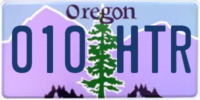 OR license plate 010HTR