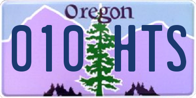 OR license plate 010HTS