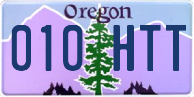OR license plate 010HTT