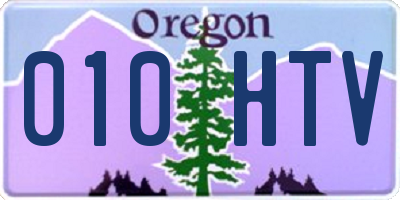 OR license plate 010HTV
