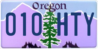 OR license plate 010HTY