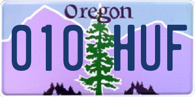 OR license plate 010HUF
