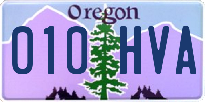 OR license plate 010HVA