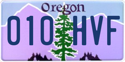 OR license plate 010HVF