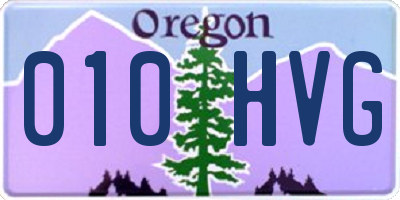 OR license plate 010HVG