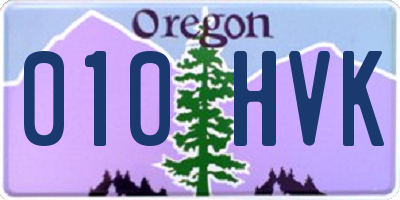 OR license plate 010HVK