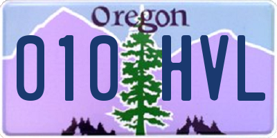 OR license plate 010HVL