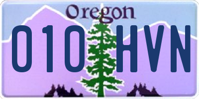 OR license plate 010HVN