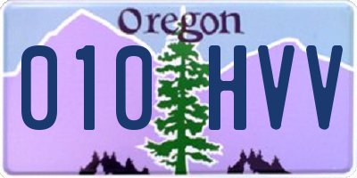 OR license plate 010HVV