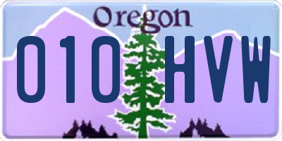 OR license plate 010HVW