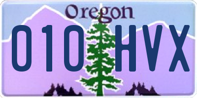 OR license plate 010HVX