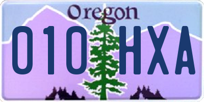 OR license plate 010HXA