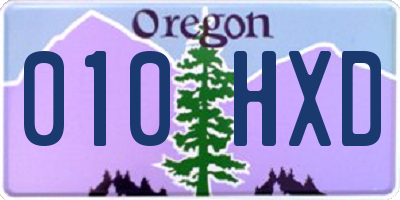 OR license plate 010HXD