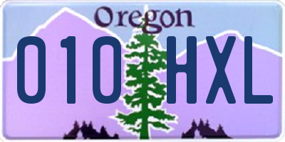 OR license plate 010HXL
