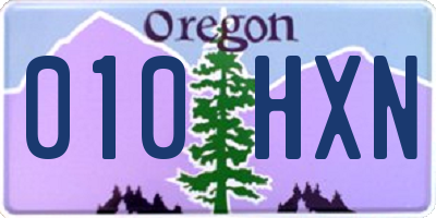 OR license plate 010HXN