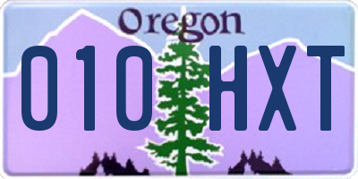 OR license plate 010HXT
